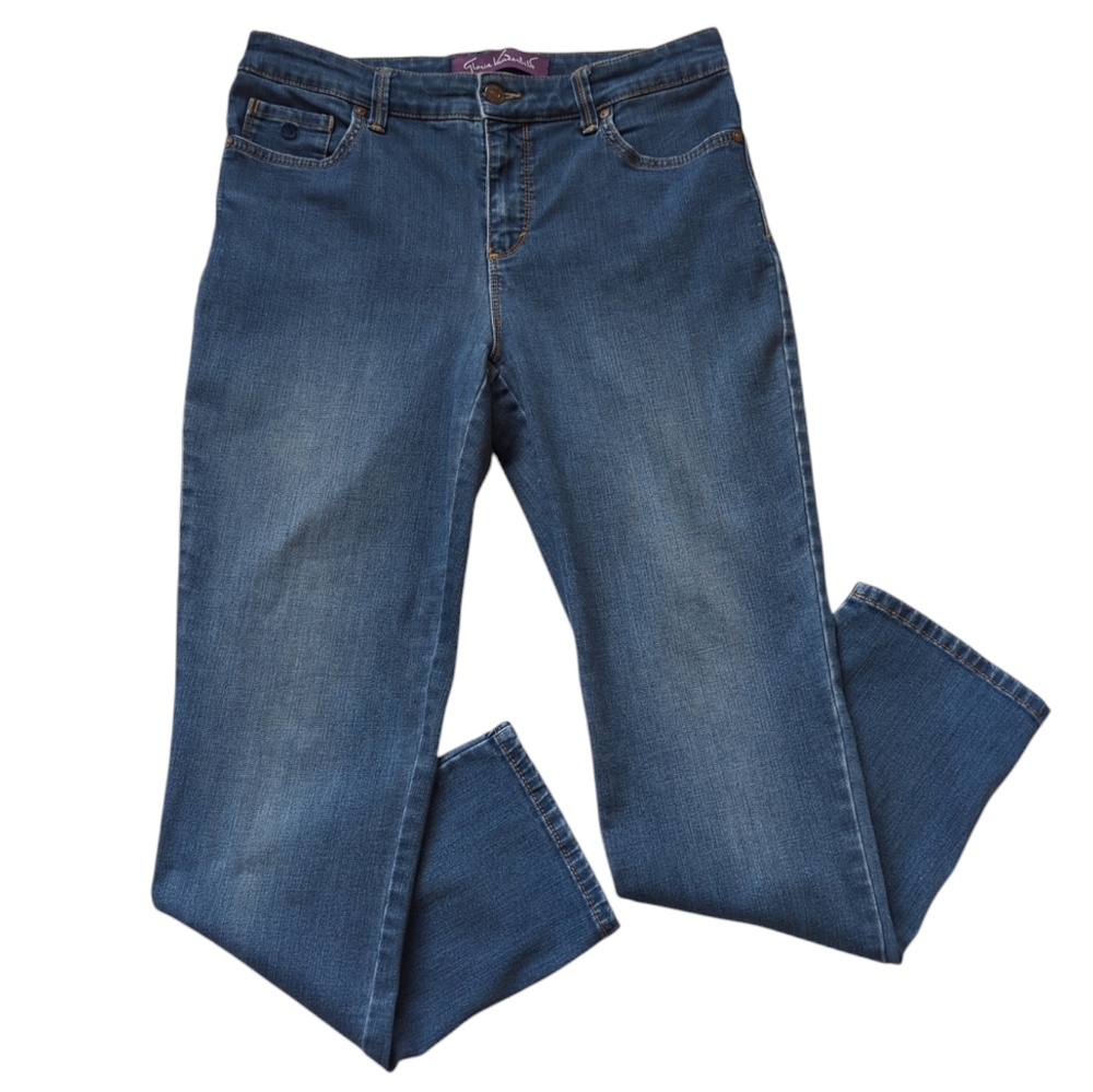 Gloria Vanderbilt Amanda 2.0 Slim Leg Jeans 6 Short Blue